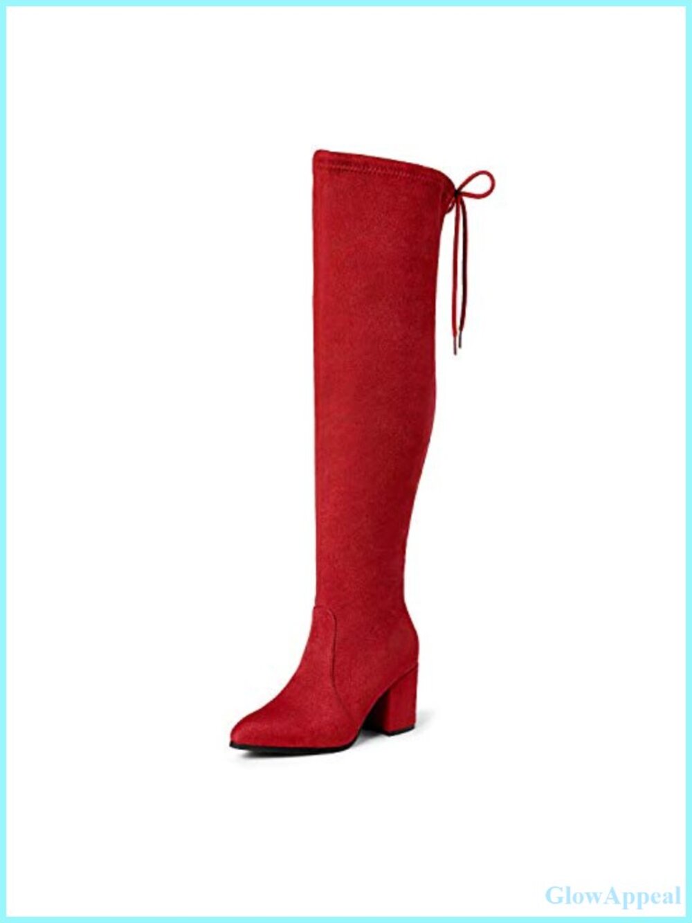 Women's Over The Knee Thigh High Boots Faux Suede Block Heel Pointed Toe